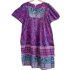 🌈 6/$60 Only Necessities Vintage Floral Dress Pockets 3/4 Button Down Size 18/20